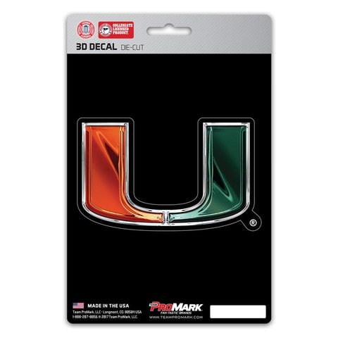 Miami Hurricanes Vinyl Bumper Sticker Decal – 3 Inches, For Car Truck Laptop