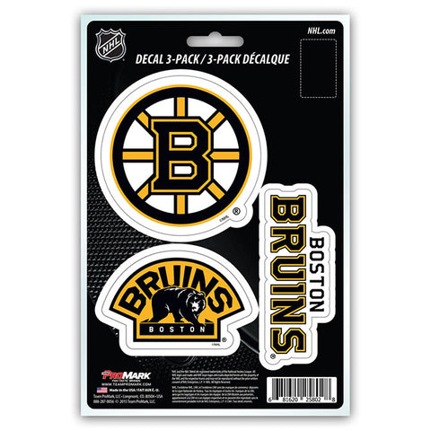 Boston Bruins Set of 3 Die Cut Decal Stickers NEW Free Shipping!