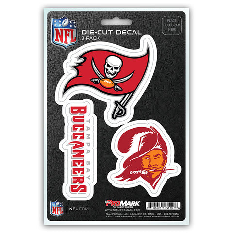 Tampa Bay Buccaneers Set of 3 Die Cut Decal Stickers Retro Logo Free Shipping