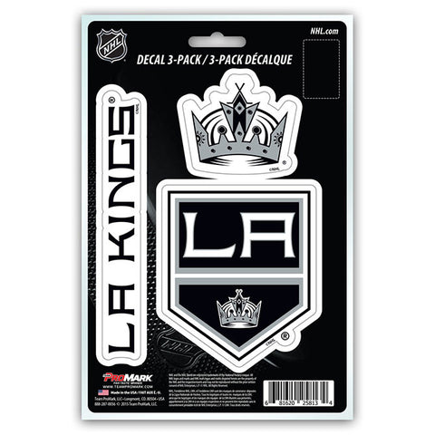 Los Angeles Kings Set of 3 Die Cut Decal Stickers NEW Free Shipping!