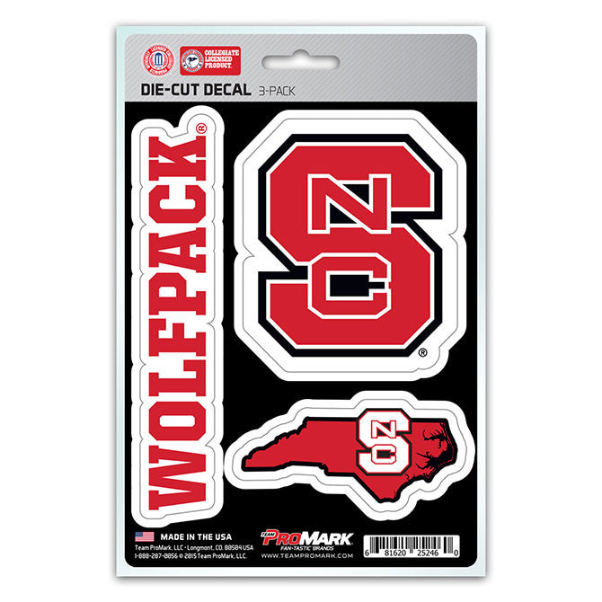 Nc State Label North Carolina State Wolfpack Set of 3 Die Cut Decal Stickers State Ou ...