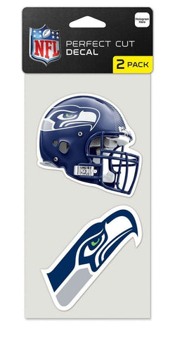 Seattle Seahawks Set of 2 Die Cut Decal Stickers Perfect Cut Free Shipping