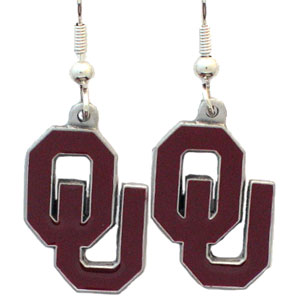 Oklahoma Sooners Logo Dangle Earrings Free Shipping!