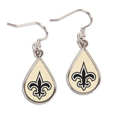 New Orleans Saints Tear Drop Earrings Free Shipping!