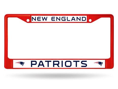 New England Patriots Color Chrome Metal License Plate Frame NEW Free Shipping! Red