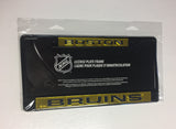 Boston Bruins Black Laser Cut Metal License Plate Cover Frame NEW!!