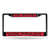 NC State Wolfpack Black Laser Cut Metal License Plate Cover Frame NEW!!