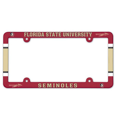 Florida State Seminoles Full Color License Plate Cover Plastic