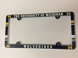 Michigan Wolverines Full Color License Plate Cover Plastic