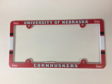 Nebraska Huskers Full Color License Plate Cover Plastic