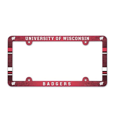 Wisconsin Badgers Full Color License Plate Cover Plastic