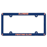 Illinois Fighting Illini Full Color License Plate Cover Plastic