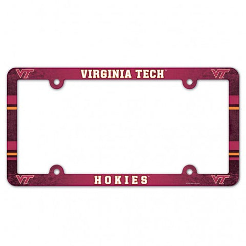 Virginia Tech Hokies Full Color License Plate Cover Frame NEW!!