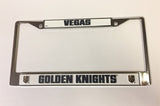 Vegas Golden Knights Silver Chrome Metal License Plate Frame NEW Free Shipping!