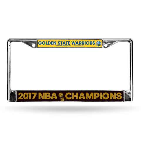 Golden State Warriors NBA Champions Chrome Metal License Plate Frame NEW Free Shipping!