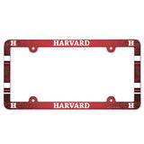 Harvard Crimson Full Color License Plate Cover Plastic