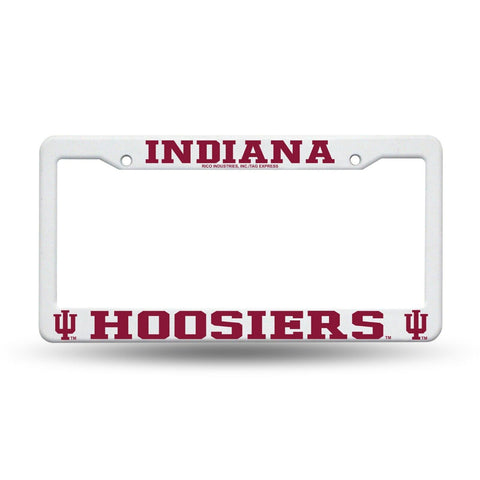 Indiana Hoosiers White Plastic License Plate Frame NEW Free Shipping!