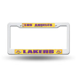 Los Angeles Lakers White License Plate Cover Frame NEW!! NBA 6x12 Inches