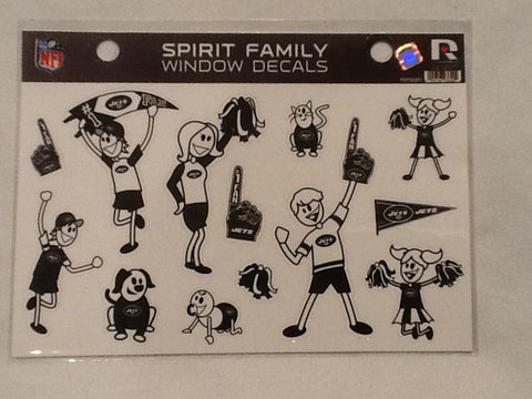 New York Jets Spirit Family Window Decals 8 X 5.5 NEW!! Car Window NFL