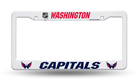 Washington Capitals White Plastic License Plate Frame NHL NEW! Free Shipping