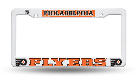 Philadelphia Flyers White Plastic License Plate Frame NHL NEW! Free Shipping