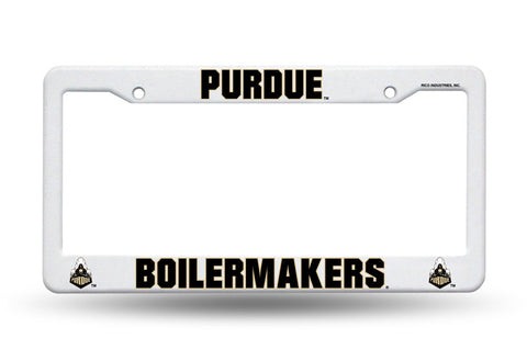 Purdue Boilermakers White Plastic License Plate Frame  3D NCAA NEW! Free Shipping