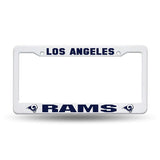 Los Angeles Rams White Plastic License Plate Frame NEW NFL