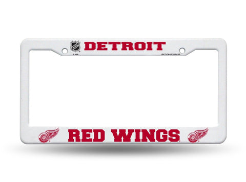 Detroit Red Wings White Plastic License Plate Frame NEW Free Shipping!