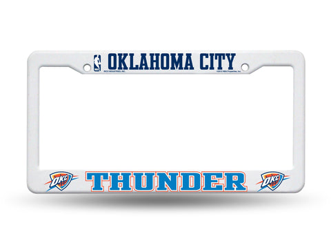 Oklahoma City Thunder White Plastic License Plate Frame NEW Free Shipping!