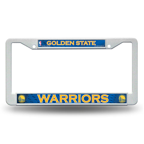 Golden State Warriors White Plastic License Plate Frame NEW Free Shipping!