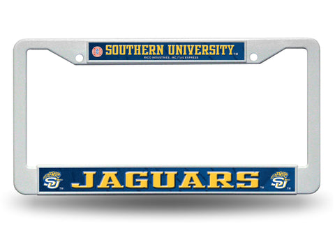 Southern Jaguars White Plastic License Plate Frame NCAA NEW! Free Shipping