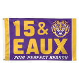 LSU Tigers 2019 Perfect Season Banner Flag NEW 3x5 Feet Free Shipping