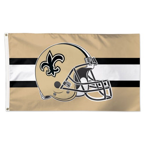 New Orleans Saints Helmet Banner Flag NEW! 3x5 Feet Free Shipping! Gold Wincraft