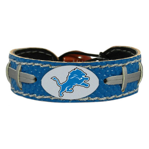 Detroit Lions Team Color Leather Football Bracelet NEW!! NFL Free shipping