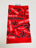 Louisiana Ragin Cajuns Gaiter Mask One Size Fits Most NEW! Scatter
