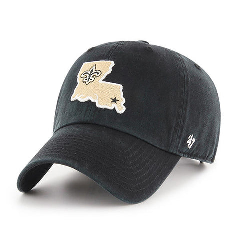 New Orleans Saints State Logo Hat NEW '47 Brand Clean Up Adjustable