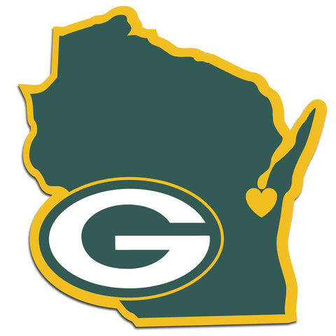 Green Bay Packers State Outline Die-Cut Decal NEW!!!