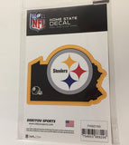 Pittsburgh Steelers State Outline Die-Cut Decal NEW!!!