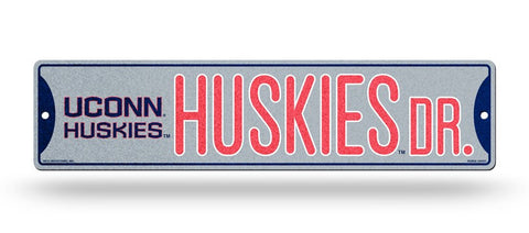 UCONN Huskies Street *Bling* Sign NEW 4"X16" "Huskies Dr." Man Cave NCAA