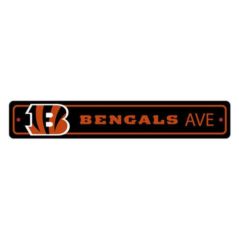 Cincinnati Bengals Street Sign NEW! 4"X 24" "Bengals Ave" Man Cave NFL