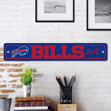 Buffalo Bills Street Sign NEW! 4"X 24" "Bills Ave" Man Cave NFL