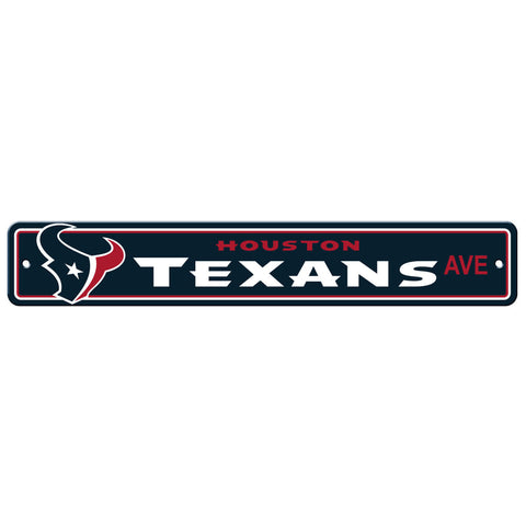 Houston Texans Street Sign NEW! 4" X 24" "Texans Ave" NFL