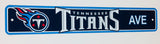 Tennessee Titans Street Sign NEW! 4" X 24" "Titans Ave" NFL