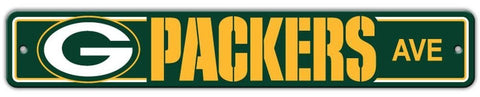 Green Bay Packers Street Sign NEW! 4"X 24" "Packers Ave" Man Cave NFL