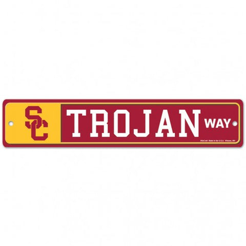 USC Trojans Street Sign NEW! 4"X 19" "Trojan Way" Man Cave