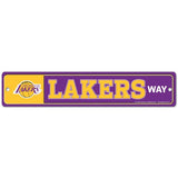 Los Angeles Lakers Street Sign NEW! 4"X 19" "Lakers Way" Man Cave