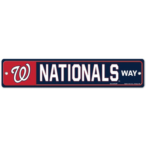 Washington Nationals Street Sign NEW! 4"X19" "Nationals Way" Man Cave