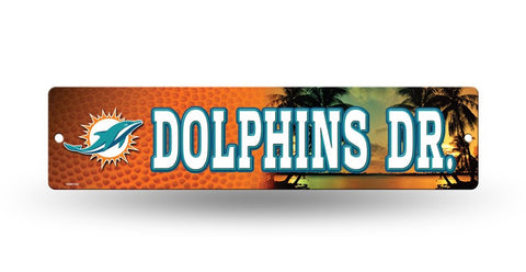 Miami Dolphins Street Sign NEW! 4"X16" "Dolphins Dr." Man Cave NFL