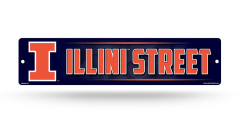 Illinois Fighting Illini Street Sign NEW! 4"X16" "Illini Street" Man Cave NCAA