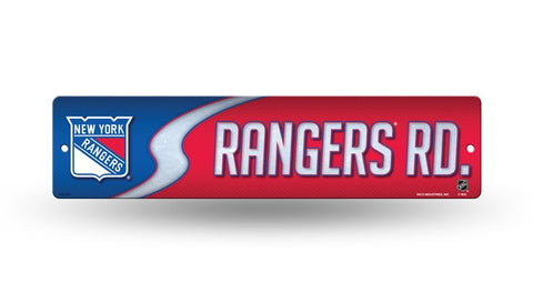 New York Rangers Street Sign NEW! 4"X16" "Rangers Rd." Man Cave NHL